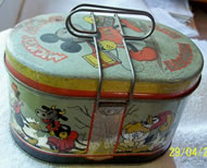 RARE DISNEY 1935 "MICKEY MOUSE TIN LUNCH KIT" COMPLET